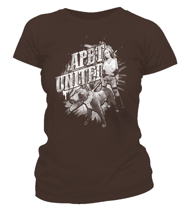 Dámske tričko -APBT Girl Positive Brown