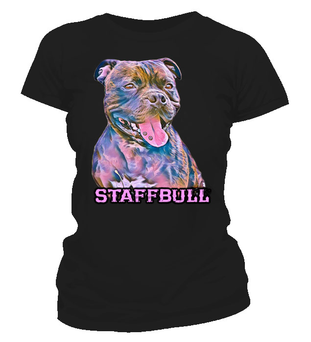 Dámske tričko - Staffbull Rainbow