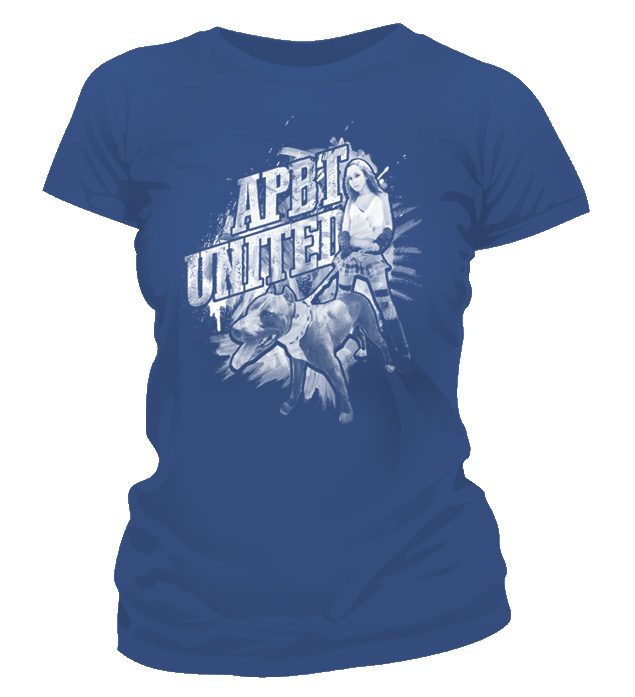 Dámske tričko -APBT Girl Positive Royal Blue