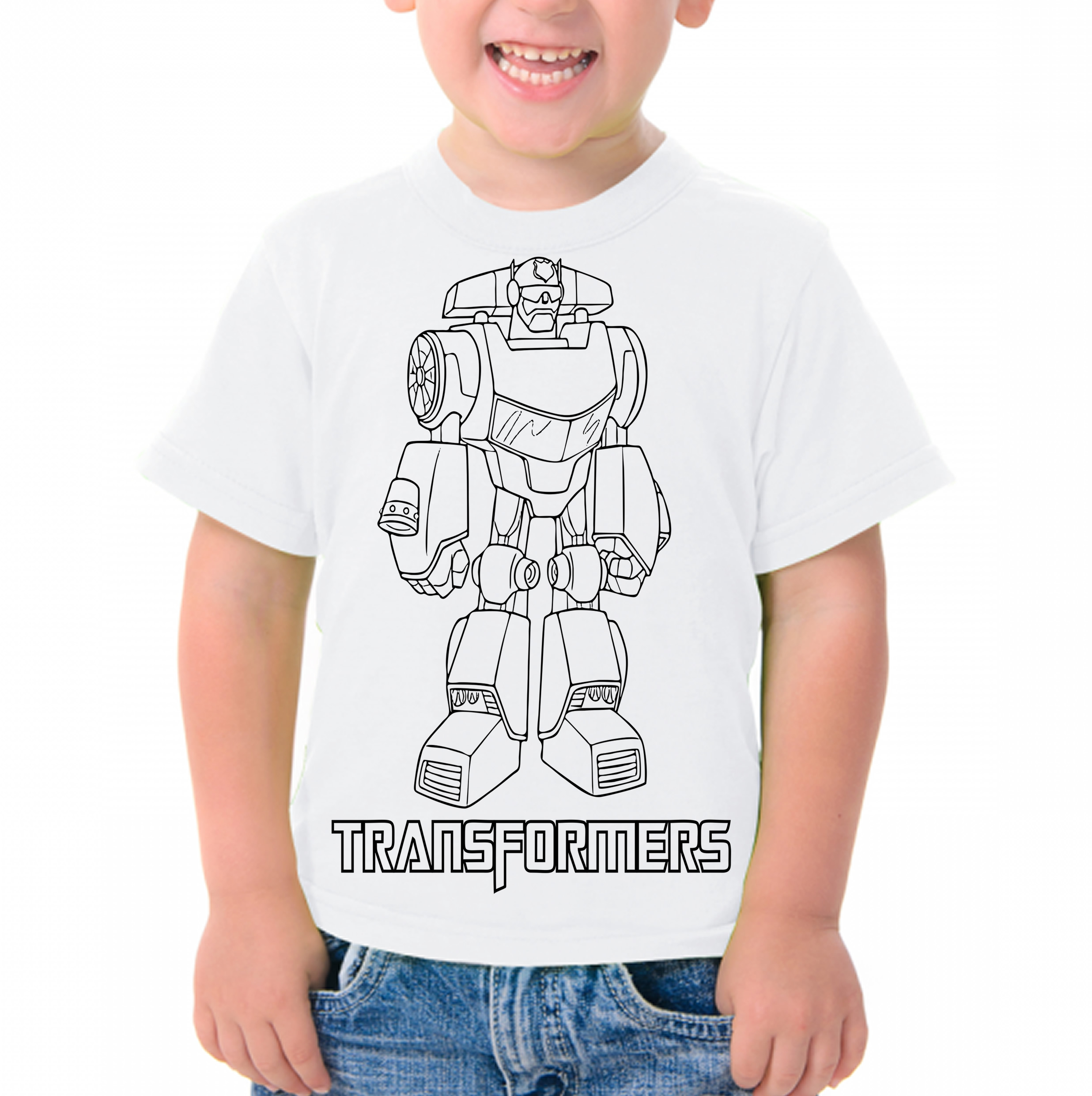 Vyfarbovacie tričko detské - Transformers
