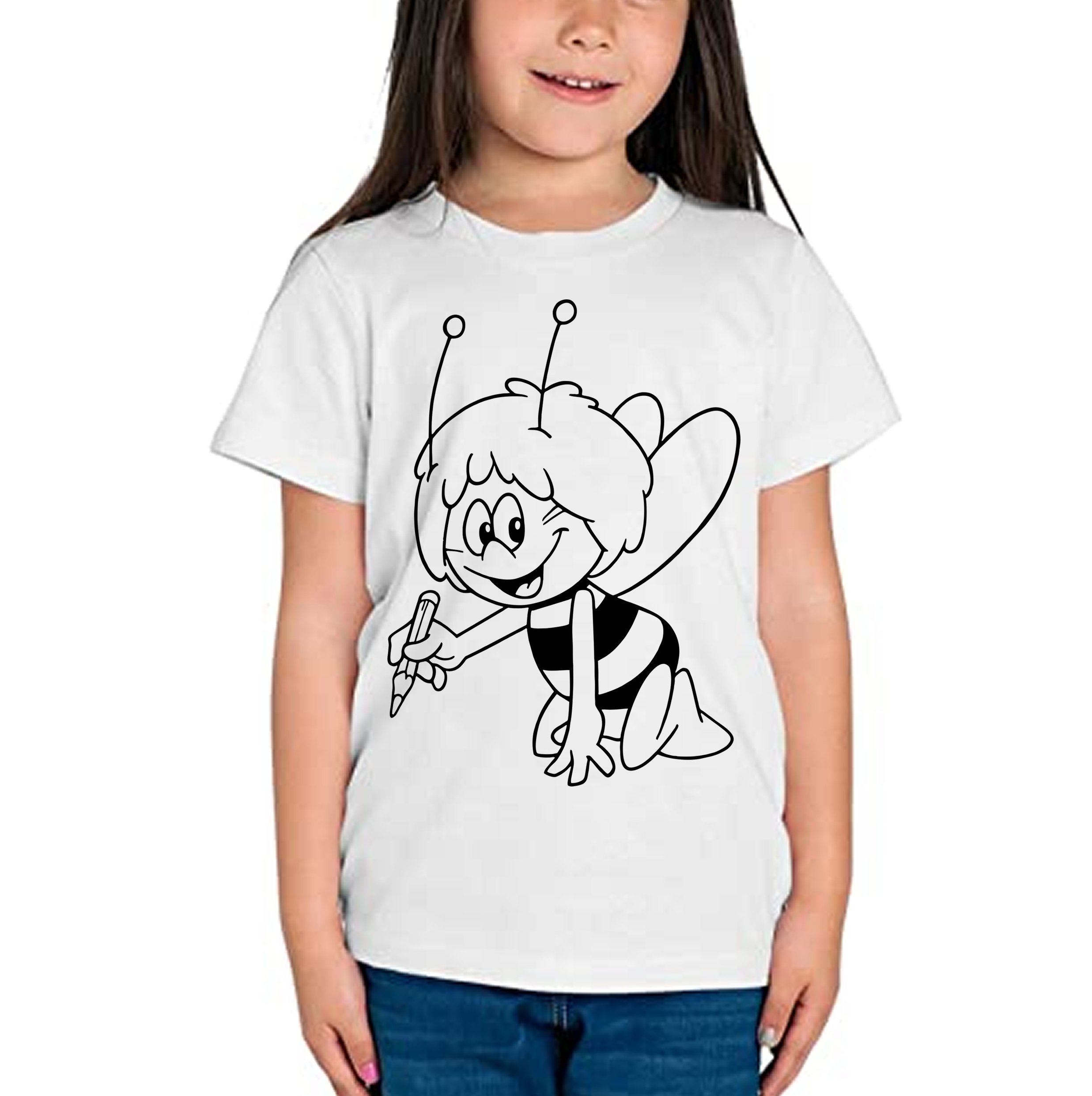 Vyfarbovacie tričko detské - Včielka Mája