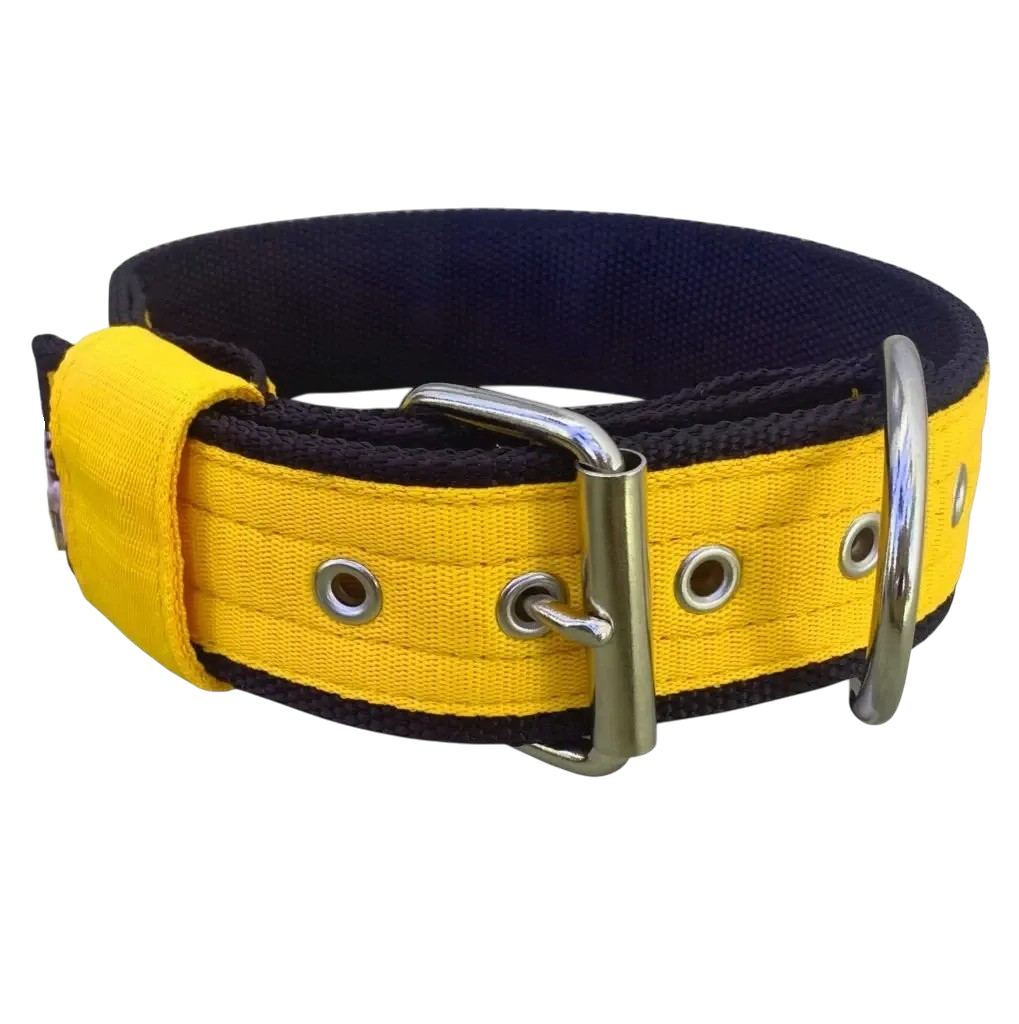 Obojok nylonový 5cm - žltý čierny