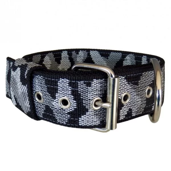 Obojok nylonový 4cm - šedý maskáč